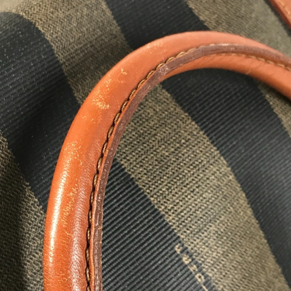FENDI Vintage Pecan Bag, Travel Boston Leather, Men's & Women's, Khaki - Picture 11 of 16